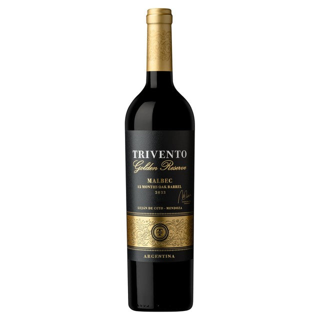 Trivento Golden Reserve Malbec red wine 75cl (British brand)