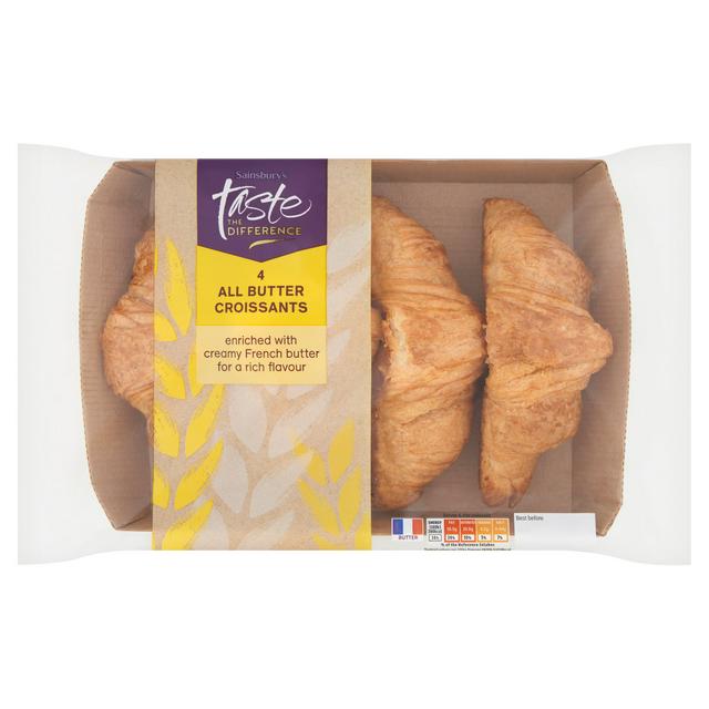 Sainsburys Butter Croissants Taste the Difference x4