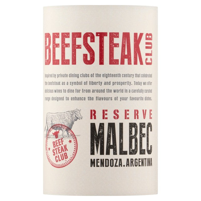 Beefsteak Club Malbec red wine 75cl - British product