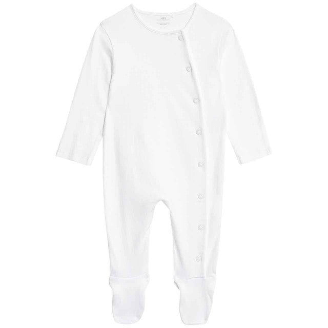 M&S pure cotton bunny sleepsuits light pink 12-18 months, imported from the UK