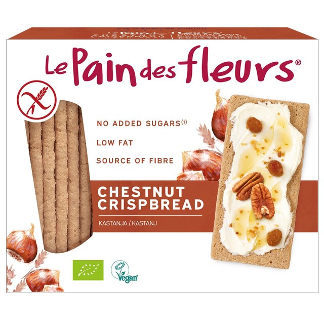 Le Pain des Fleurs chestnut crispbread 150g, UK version