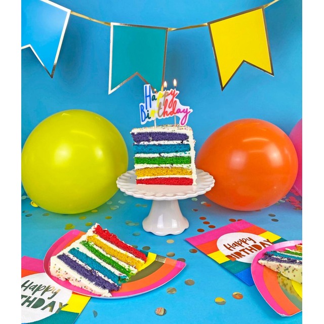Talking Tables rainbow paper party plates 10 per pack (British brand)