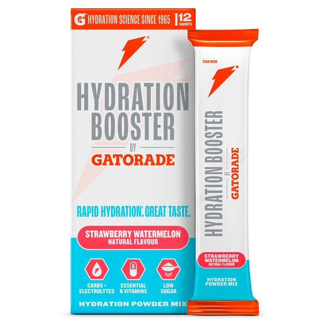 Gatorade strawberry watermelon hydration booster 12 sachets, UK version