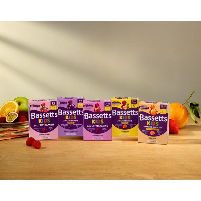 Bassetts Tropical Omega-3 & Multivitamin Gummies for kids - British product
