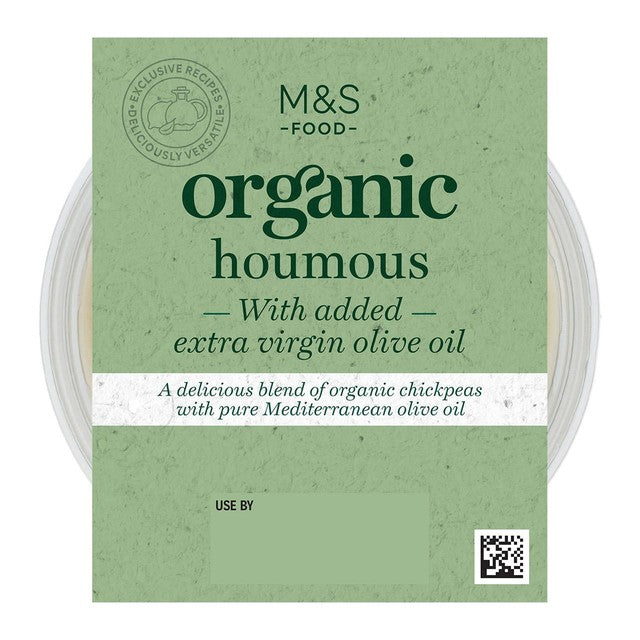M&S organic houmous 170g, imported from the UK