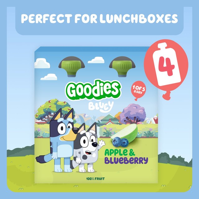 Goodies fruit pouch Apple & Blueberry multipack (British brand)