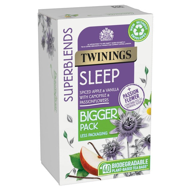 Twinings Spiced Apple and Vanilla Herbal Tea 40 Teabags (British brand)