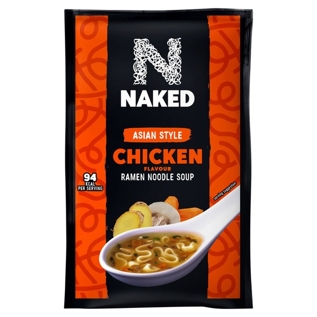 Naked Noodles Ramen Asian Chicken Soup 25g, imported from the UK