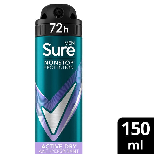 Sure Men Anti-Perspirant Spray Nonstop Protection 150ml (British brand)