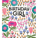 Pigment ditsy birthday girl card 160mm x 156mm - British product