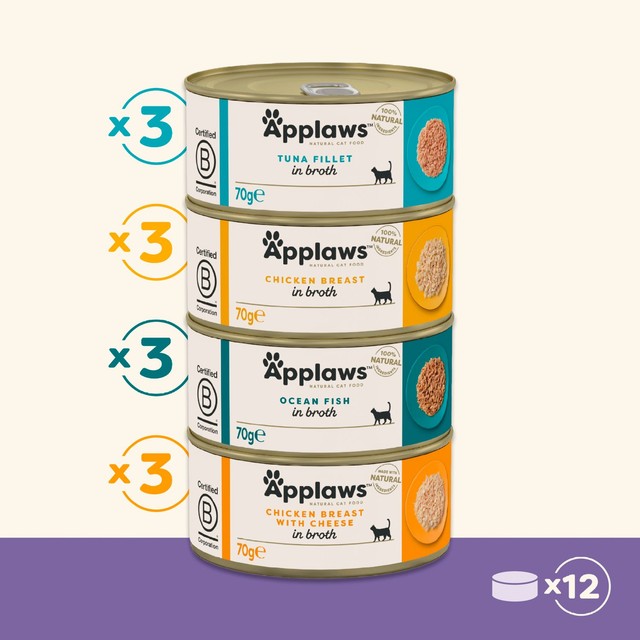 Applaws wet cat food multipack Supreme Collection 12x70g - British product