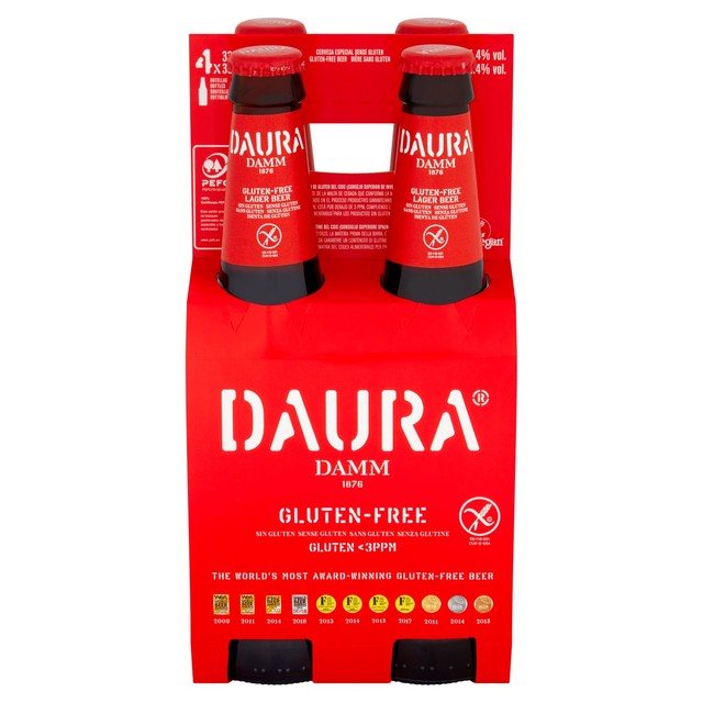 Daura Damm gluten free lager 4 x 330ml - British product