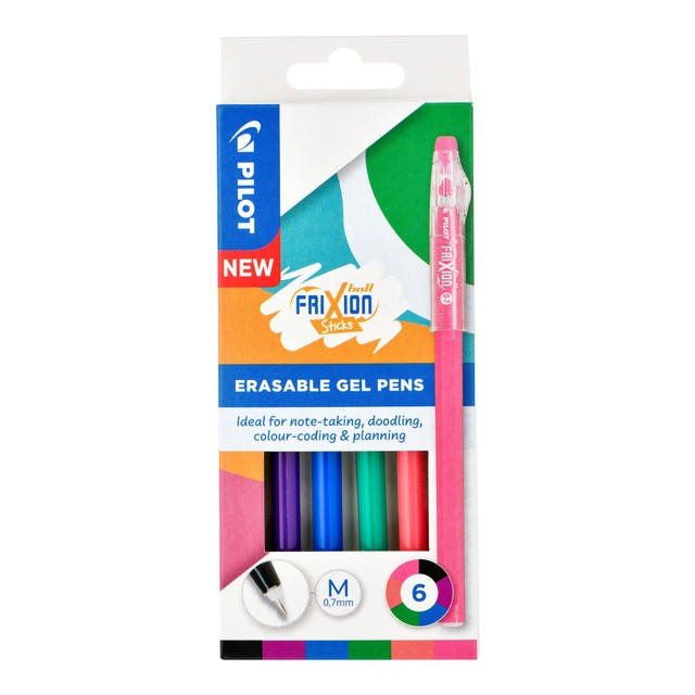 Pilot Frixion erasable rollerball pens 0.7mm imported from the UK