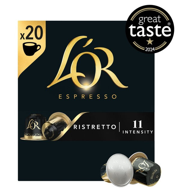 L'OR Ristretto coffee pods intensity 11 x20 pack, UK version
