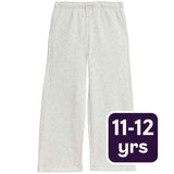 M&S M&S Girls Wide Leg Cotton Rich Joggers in Grey Marl, Size 11-12 Y- Buy online at McGrocer