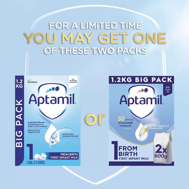 Aptamil first infant milk formula powder 1200g - British product