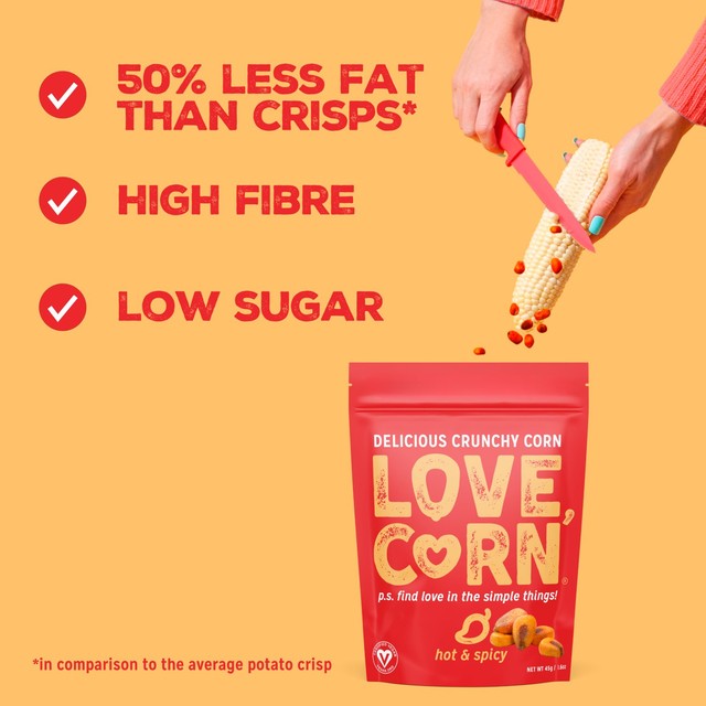 Love Corn Habanero Crunchy Corn 45g, UK version