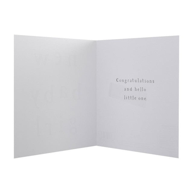 M&S checked new baby girl card, UK version