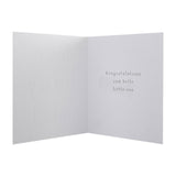 M&S checked new baby girl card, UK version