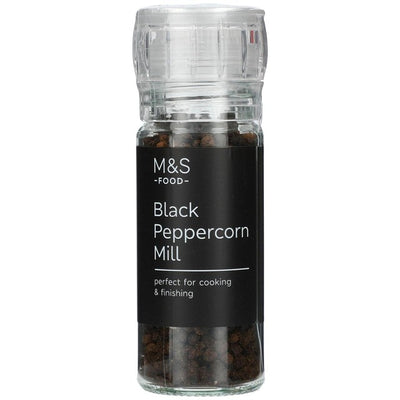 M&S Ganze schwarze Pfefferkörner Mühle 50g