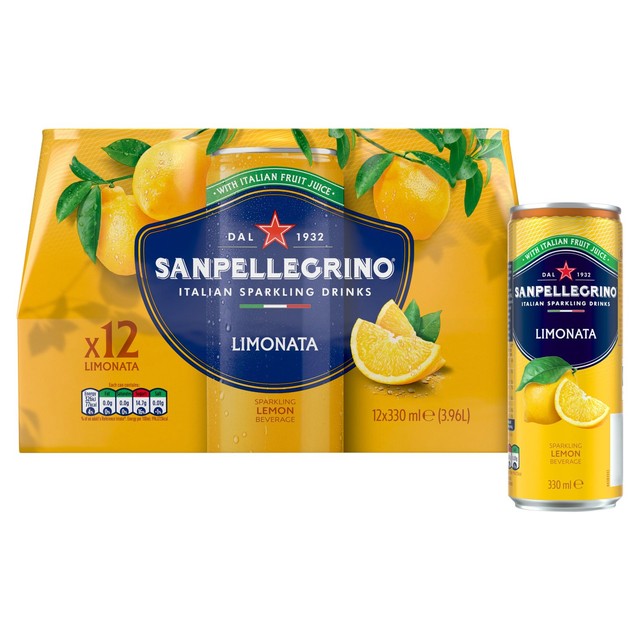 San Pellegrino Lemon sparkling drink 12 x 330ml (British brand)