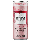 London Essence Co. raspberry and rose crafted soda 250ml, UK version