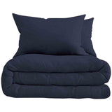 M&S M&S Pure Brushed Cotton Bedding Set King Midnight Navy- Buy online at McGrocer