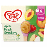 Cow & Gate apple peach strawberry baby food pots 4 x 100g - British product