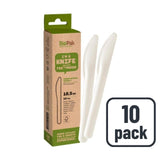 M&S BioPak White Paper Knives Cutlery 10 Pack- Buy online at McGrocer