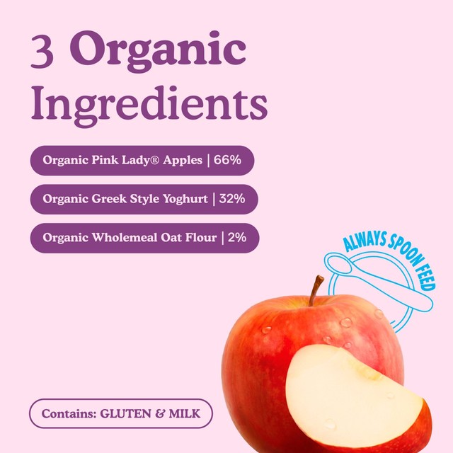 Little Freddie apple yoghurt baby food pouch 100g, UK version