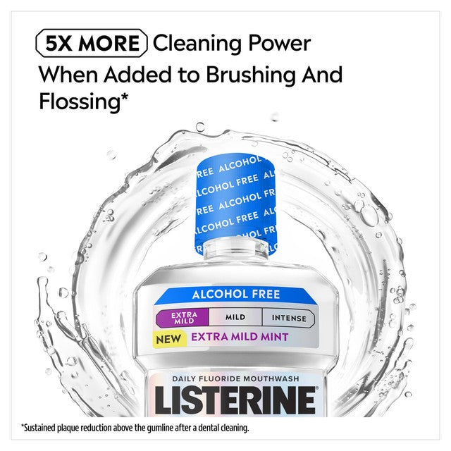 Listerine Total Care Extra Mild Mint Mouthwash, imported from the UK