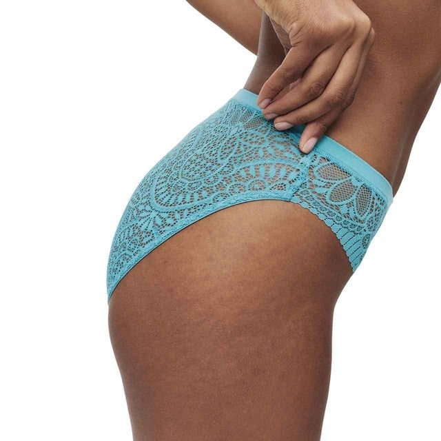 M&S Women's High Leg Knickers Teal Size 14, imported from the UK