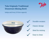 Tala Indigo 30cm stoneware mixing bowl 5.5L (British brand)