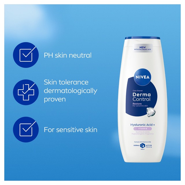 Nivea Derma Control Restore Shower Gel 500ml, UK version