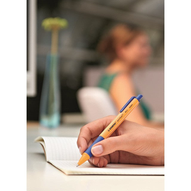Stabilo Pointball Blue ballpoint pen 2-pack, imported from the UK