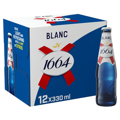 M&S Kronenbourg 1664 Blanc Premium Lager Beer 12 x 330ml- Buy online at McGrocer
