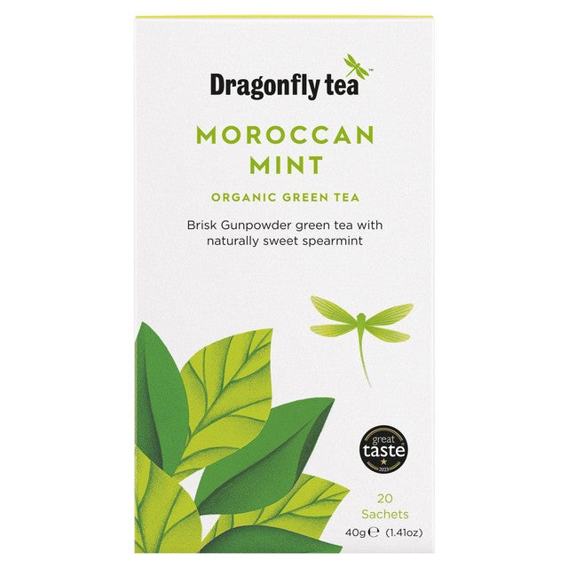 Dragonfly Tea Moroccan Mint Green Tea Bags 20 Bags - British product