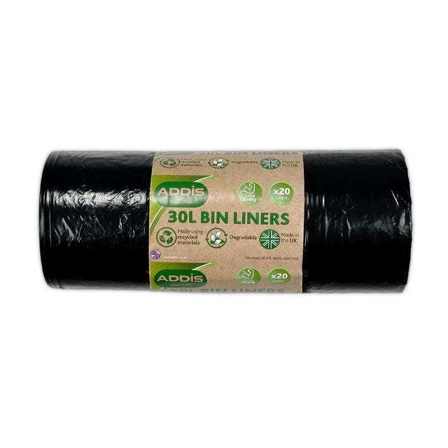 Addis degradable eco kitchen waste bin liners 30l - British product