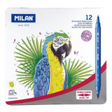 M&S Milan Metal Box 12 Dual Tip Fibrepens for Art and Calligraphy- Buy online at McGrocer