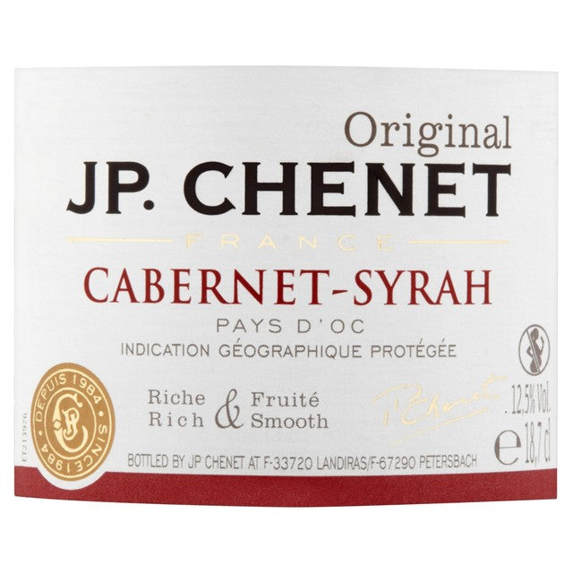 JP Chenet Cabernet Syrah Red Wine 187ml, UK version