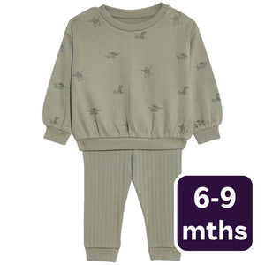 M&S Khaki Leggings Outfit 6-9 Months
