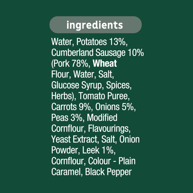 Heinz sausage and vegetable soup 400g, UK version