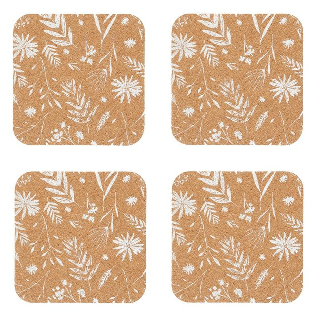 Natural Elements cork coasters 12x12cm, imported from the UK