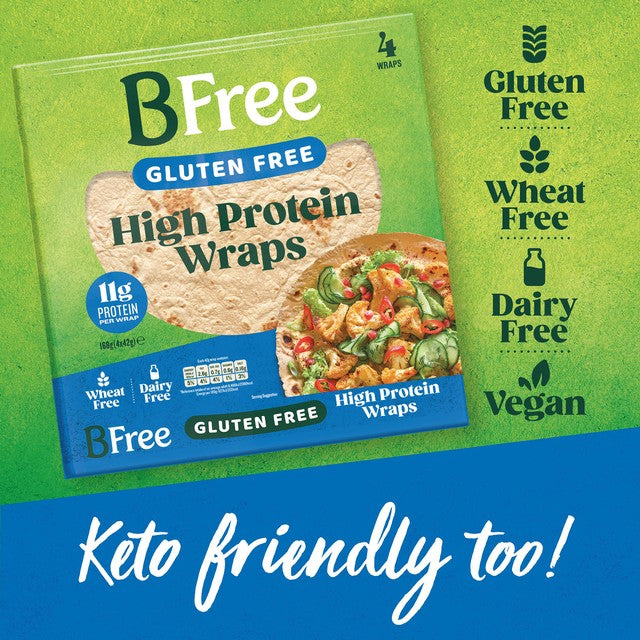 BFree high protein gluten-free wrap 4x42g - British product