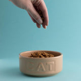Mason Cash Cane Lettered cat bowl 13cm, imported from the UK