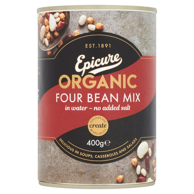 Epicure Organic Four Bean Mix 400g - British product