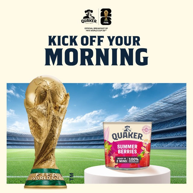 Quaker Porridge Pot Summer Berries 58g, imported from the UK