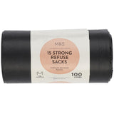 M&S M&S 15 Tie Handle 100L Refuse Sacks- Buy online at McGrocer