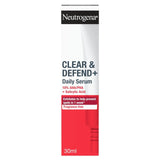 Neutrogena Clear and Defend+ acne serum 30ml, imported from the UK