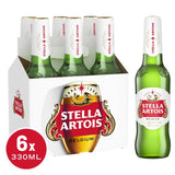 Stella Artois lager beer bottles 6 x 330ml (British brand)